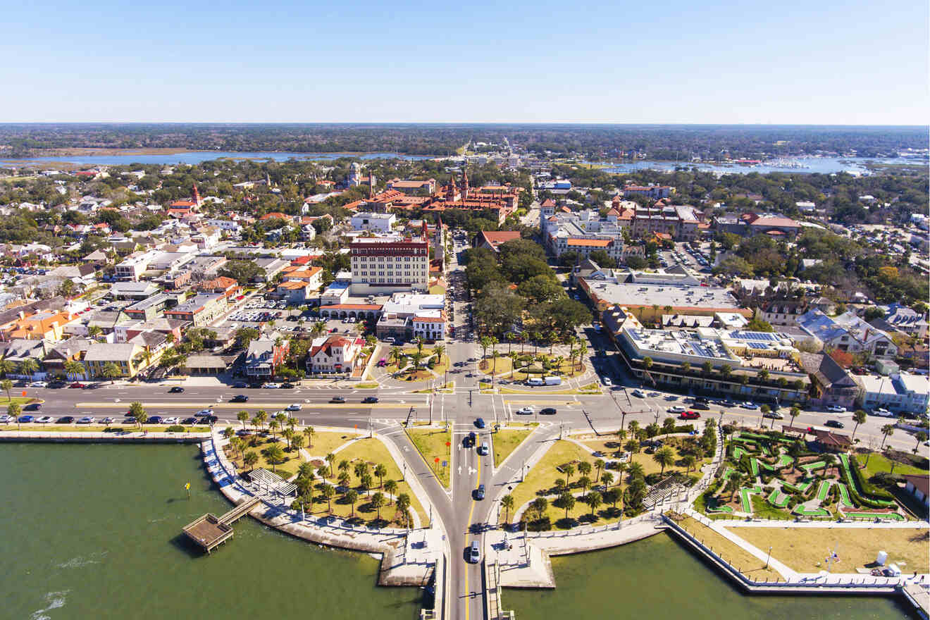 Aerial view of St Augustine